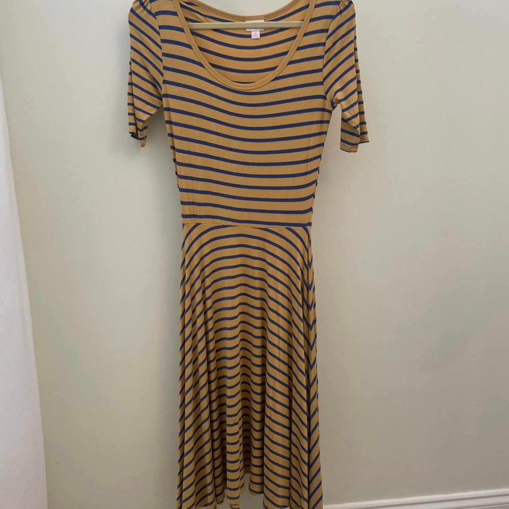 Blue and Yellow LulaRoe Maxi Dress